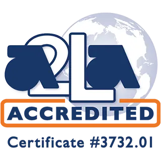 A2LA Accredited logo certificate